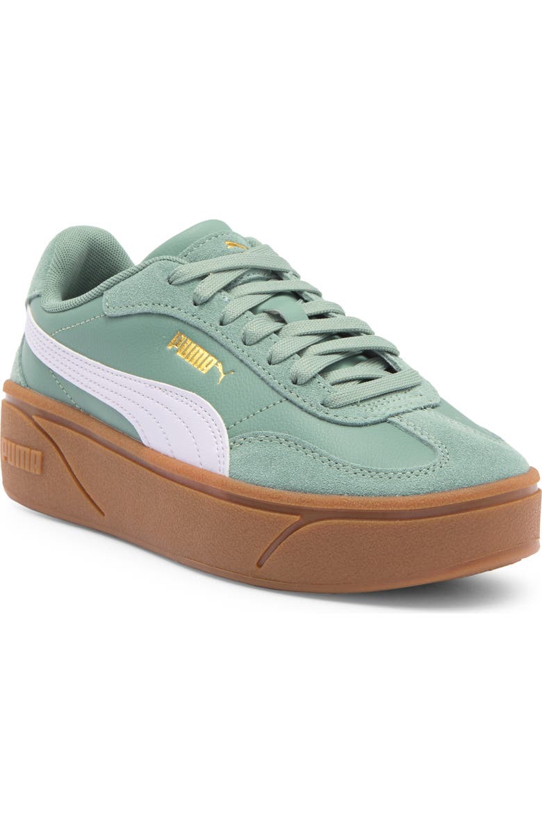 PUMA Club II Era Platform Sneaker, Main, color, Green Moon-Lilac Frost