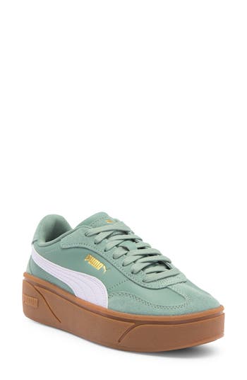 Puma Club Ii Era Platform Sneaker In Green Moon-lilac Frost
