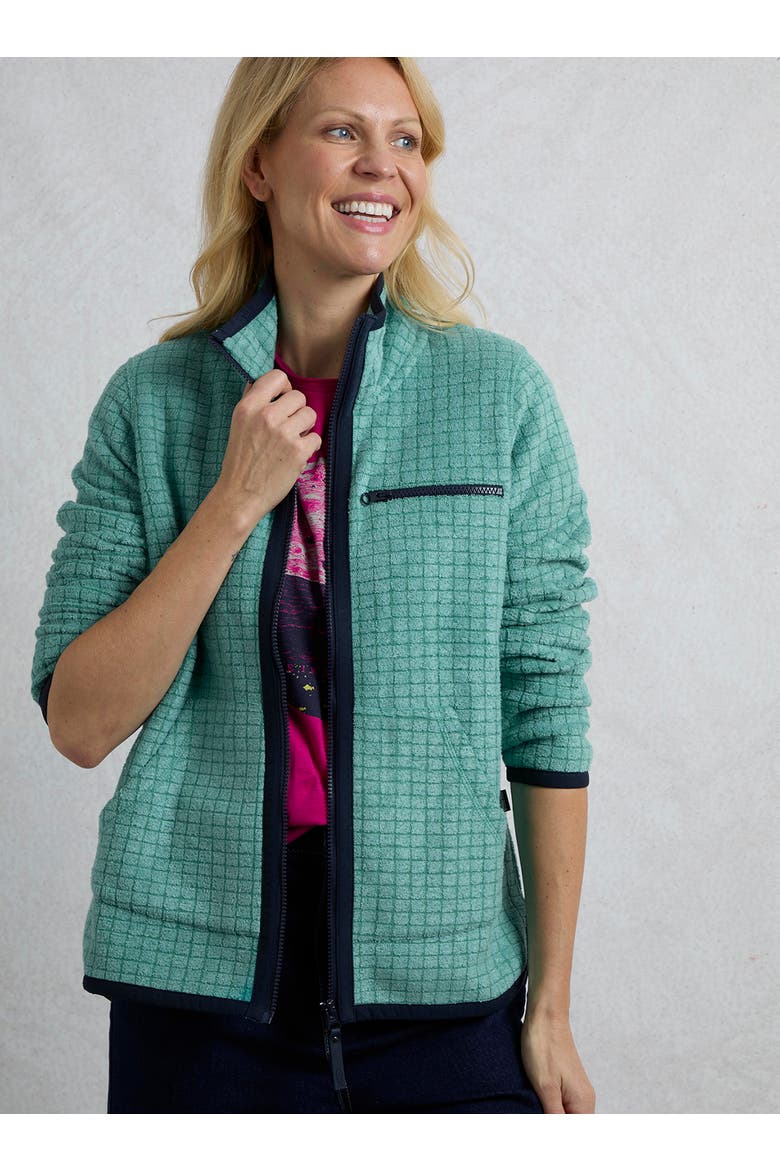 Tilly 1/4 Zip Grid Fleece, Main, color, Viridis