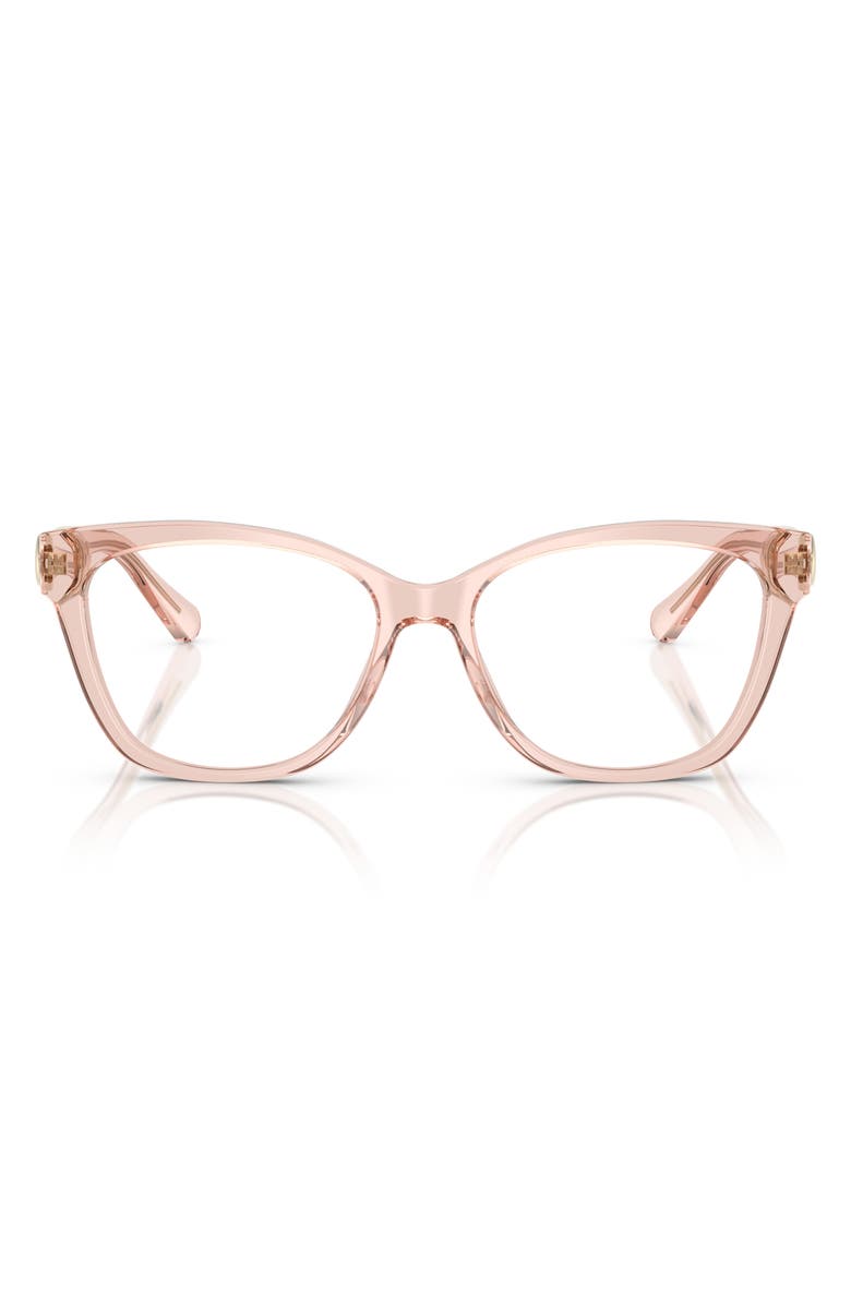 COACH 54mm Oval Optical Glasses, Main, color, Dusty Rose / Demo Lens