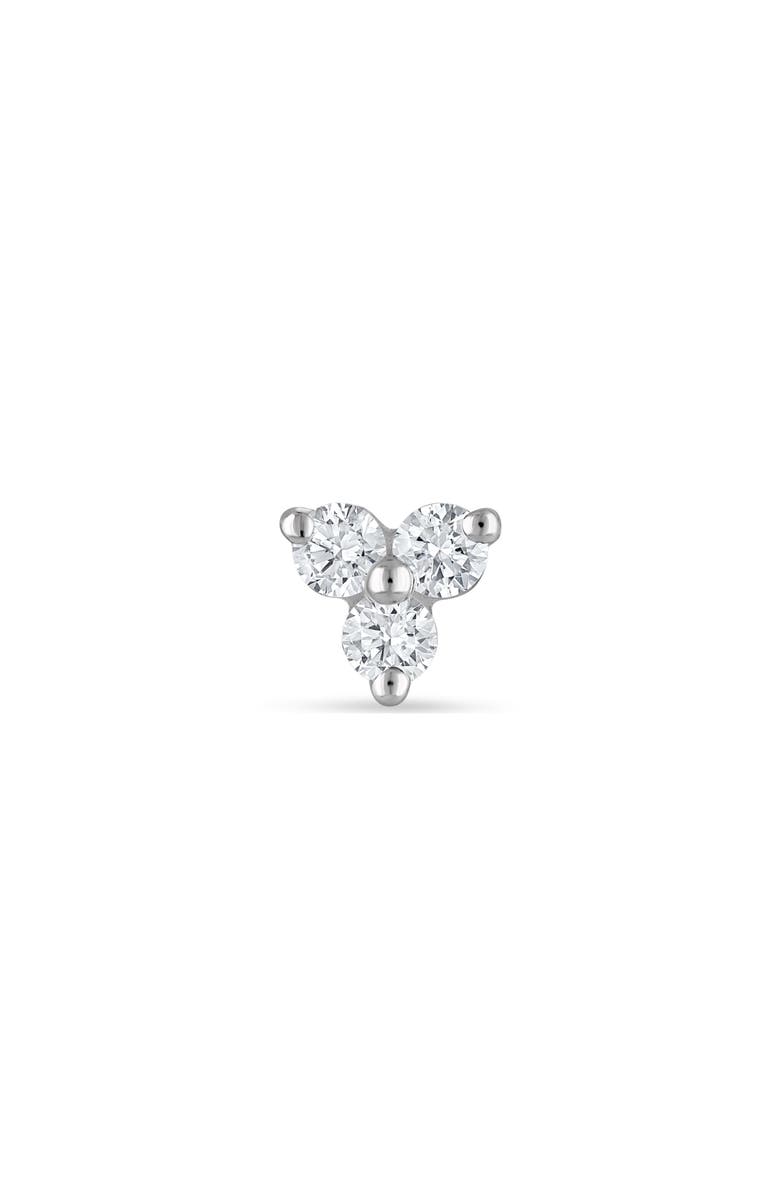 MARIA TASH Diamond Trinity Threaded Stud Earring, Alternate, color,