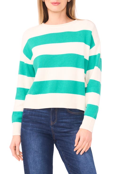 Stripe Roll Neck Sweater
