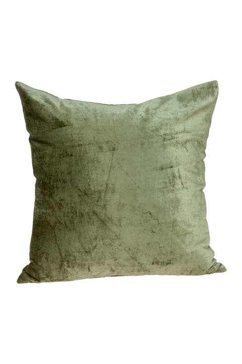 Sphene Transitional Solid Pillow - 18" x 18" - Olive