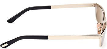 59mm Mirror Rectangular Sunglasses
