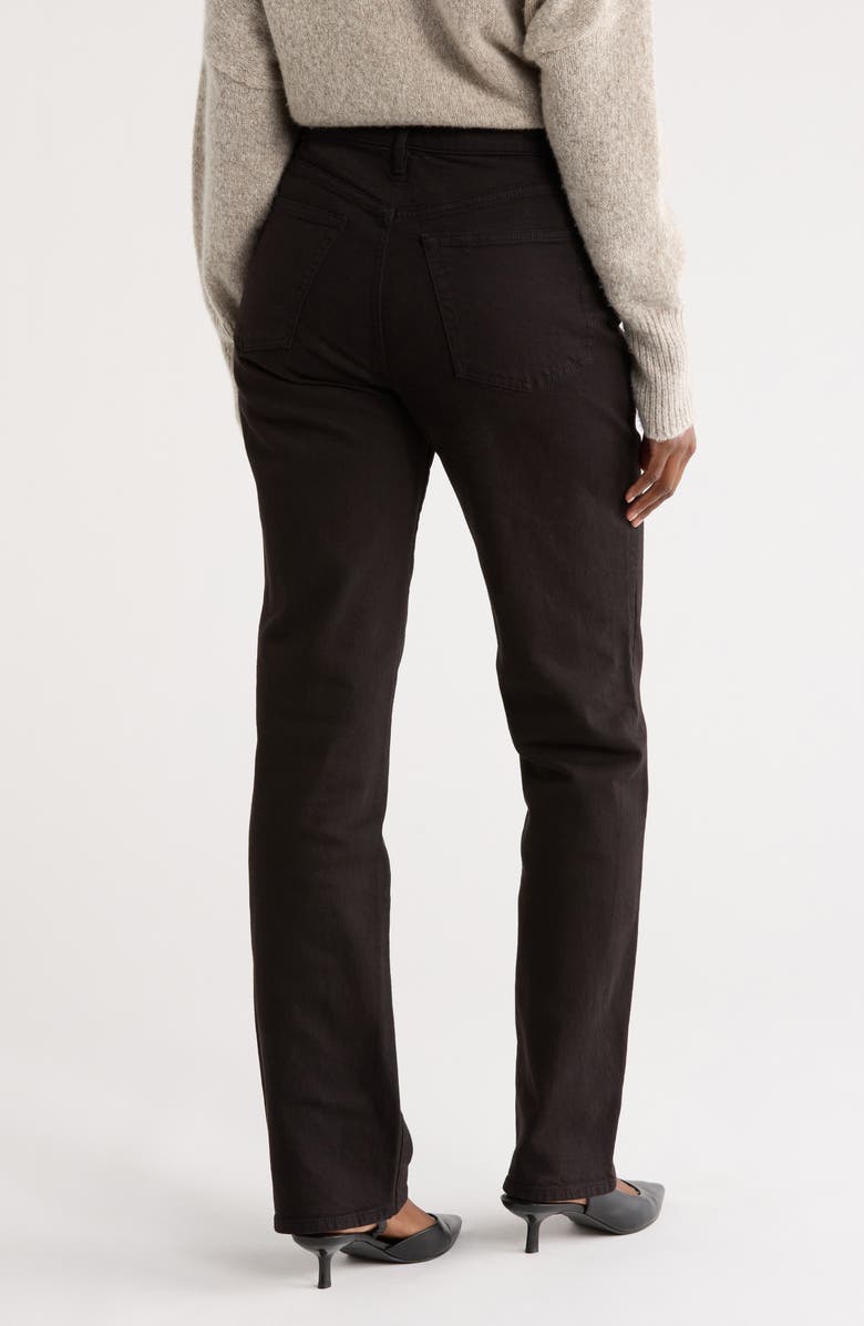 BUCK MASON Rider High Waist Straight Leg Twill Jeans, Alternate, color, Black