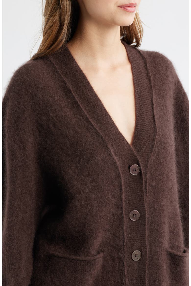 Applene Cashmere Cardigan, Alternate, color, CHOCOLATE BROWN