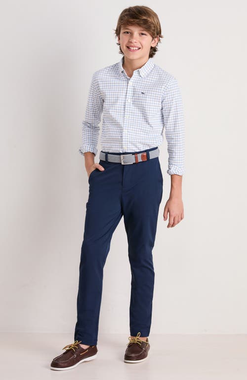 Vineyard Vines Kids' Flat Front Performance Chinos In Blue
