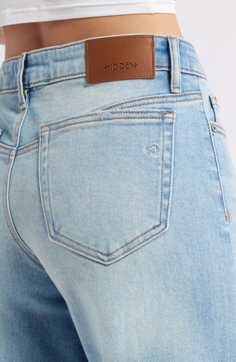HIDDEN JEANS Distressed Wide Leg Jeans, Alternate, color, Light Wash