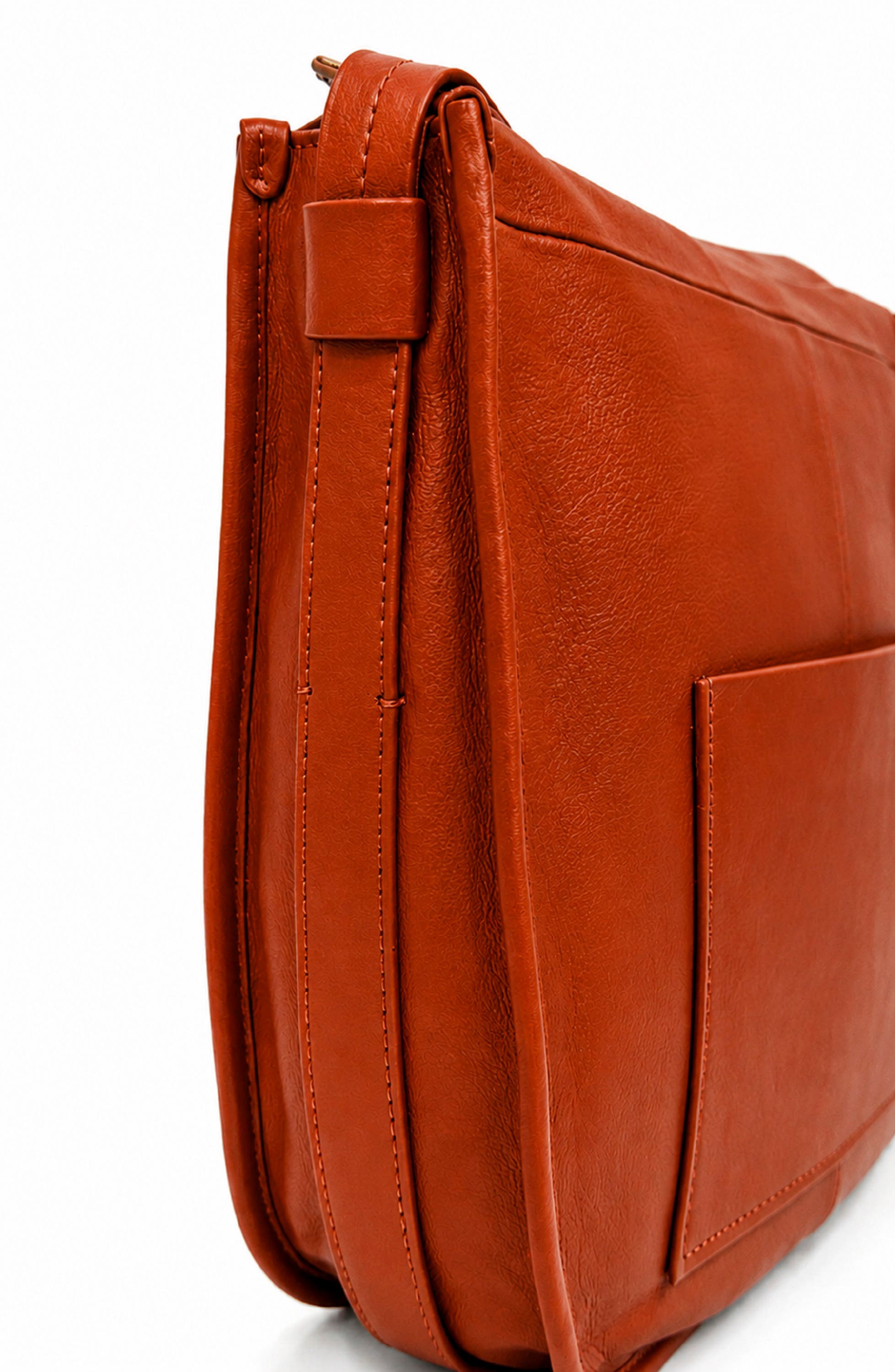 Sissy Leather Crossbody Bag, Alternate, color, RUST