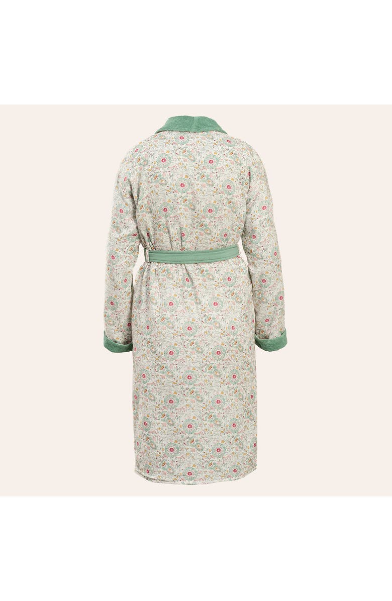 Zsa Zsa Zsu Tabea Shawl Collar Muslin 100% Cotton Bathrobe, Alternate, color, Green