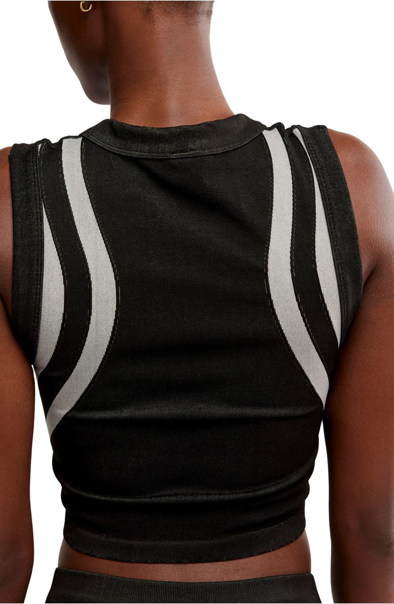 Free People FP Movement Free Kick Crop Henley Muscle Tank, Alternate, color, 