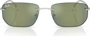 Ray-Ban 56mm Rimless Irregular Sunglasses