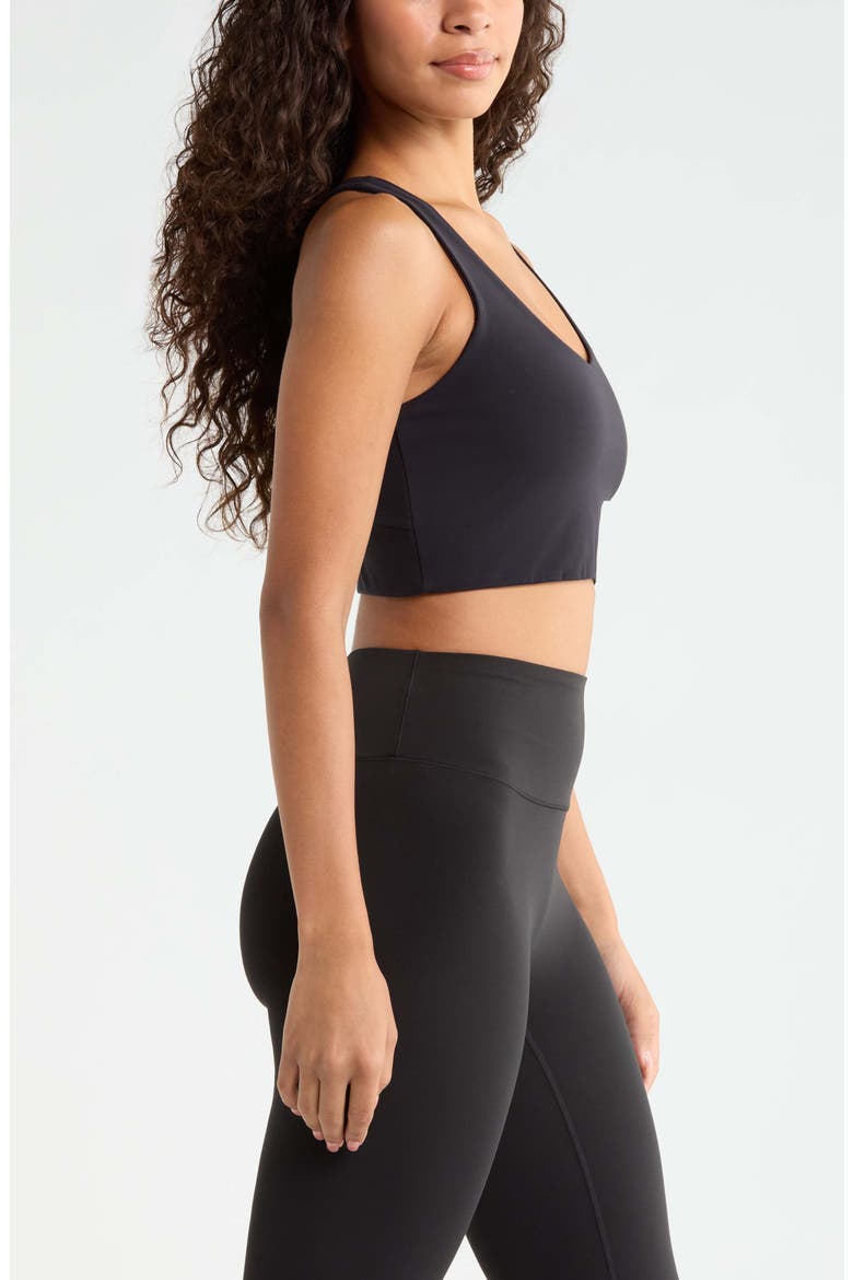 Studio Luxe Essential Racerback Sports Bra, Alternate, color, BLACK
