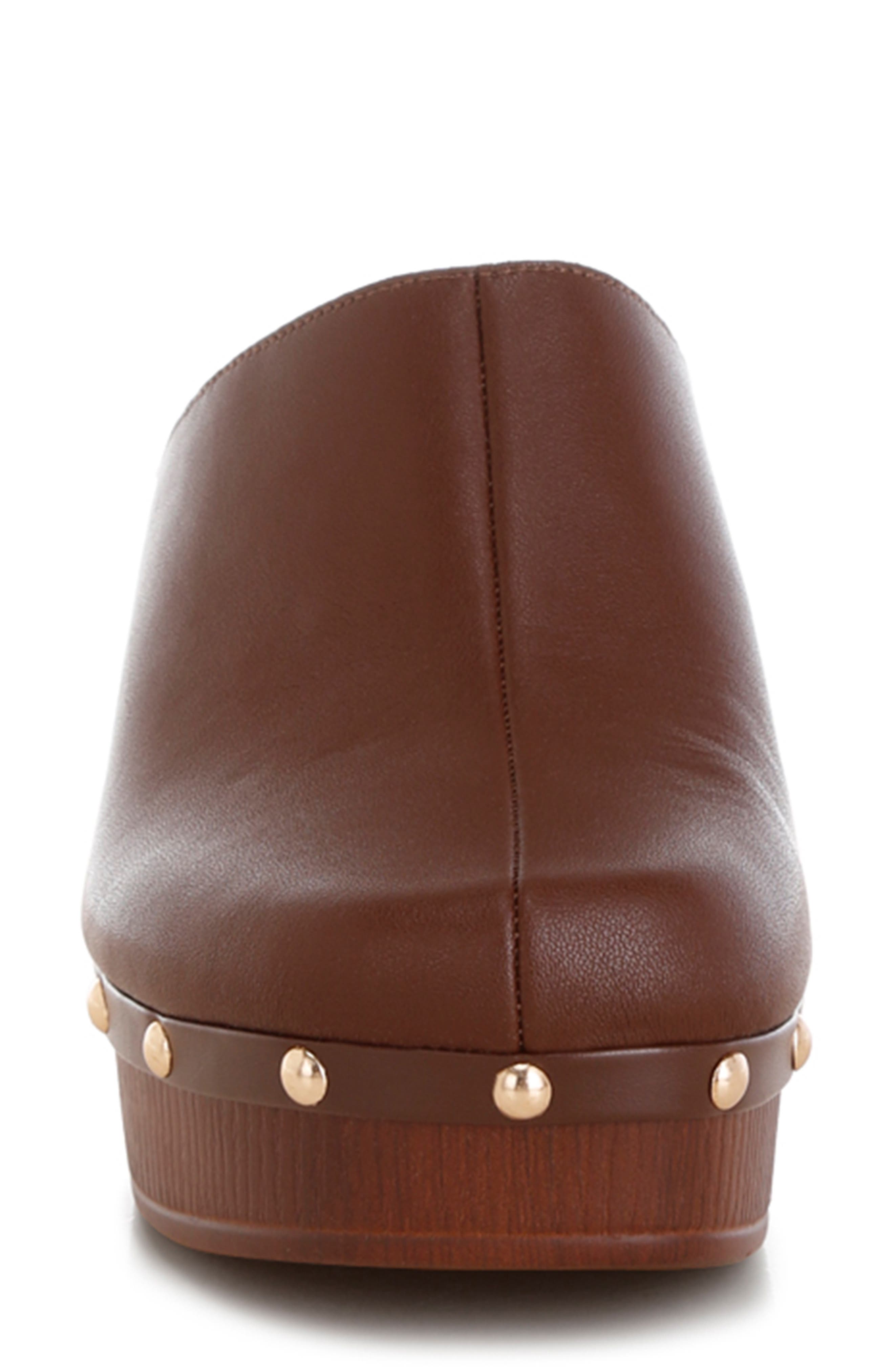 Benji Block Heel Platform Clog, Alternate, color, BROWN