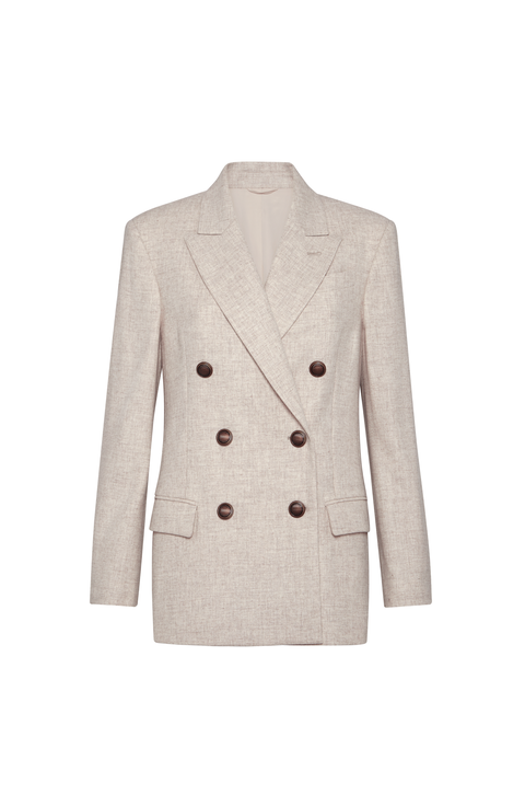 Twill flannel blazer