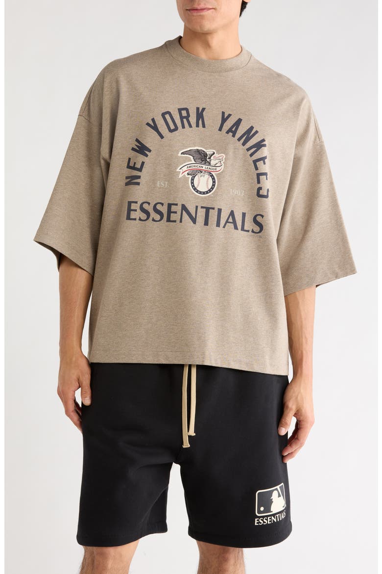 x MLB Yankees American League Cotton Graphic T-Shirt, Main, color, HOMESTEAD HEATHER