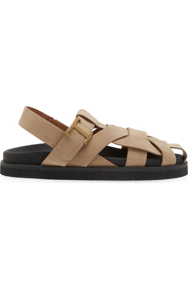 Tod's T-Logo Fisherman Sandal, Alternate, color,