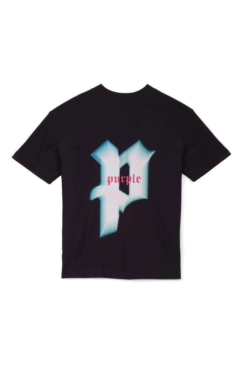 PURPLE Zoom Logo Graphic Tee, Main, color, BLACK BEAUTY