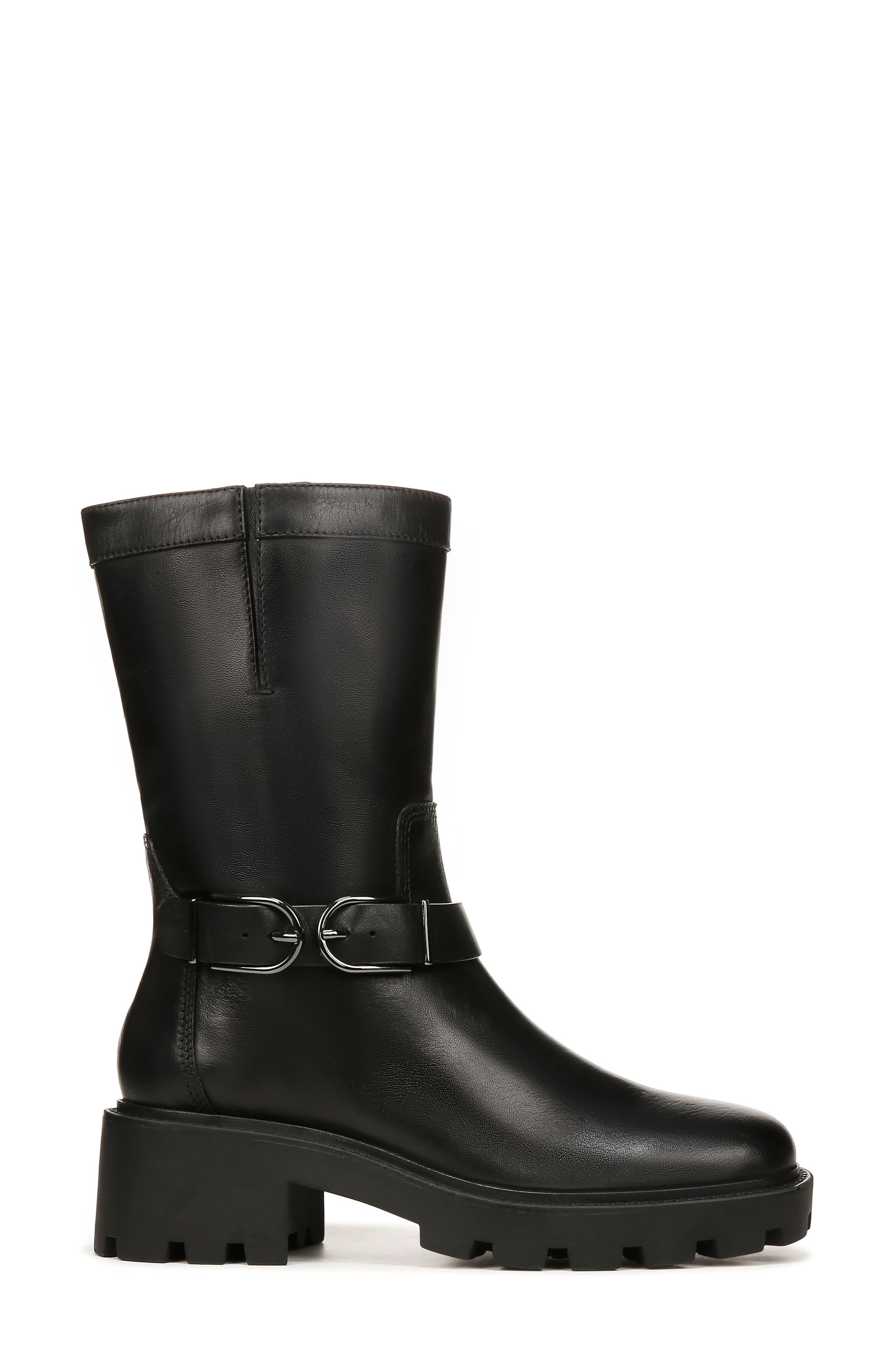 Franco Sarto Elle Lug Boot, Alternate, color, Black
