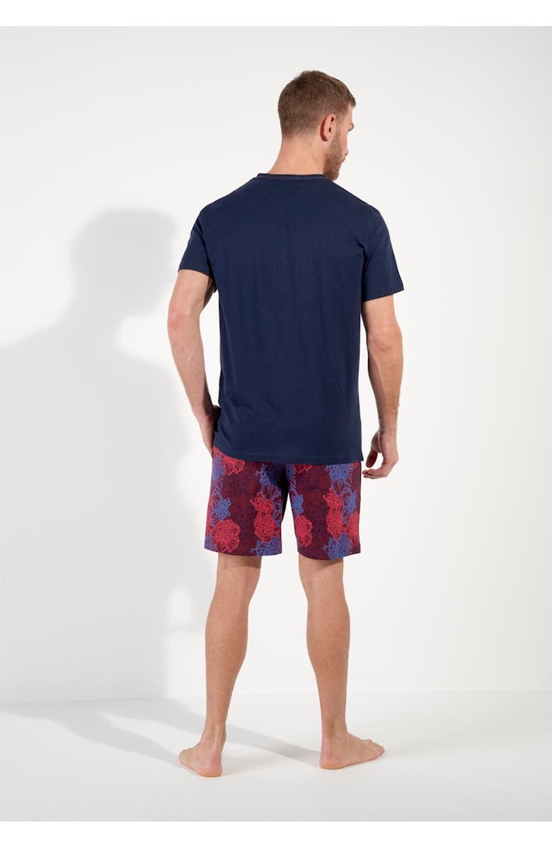 HOM Bouquet Short Pajama Set, Alternate, color, Bordeaux Print