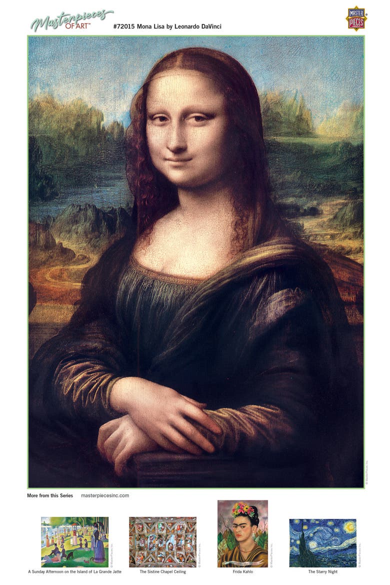 Mona Lisa 1000 Piece Jigsaw Puzzle, Alternate, color, Multicolor