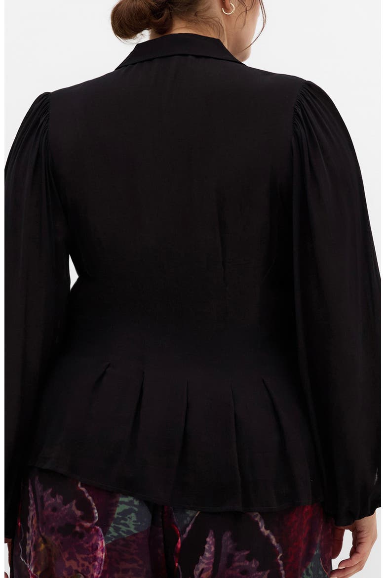 Piper Puff Shoulder Shirt, Alternate, color, BLACK