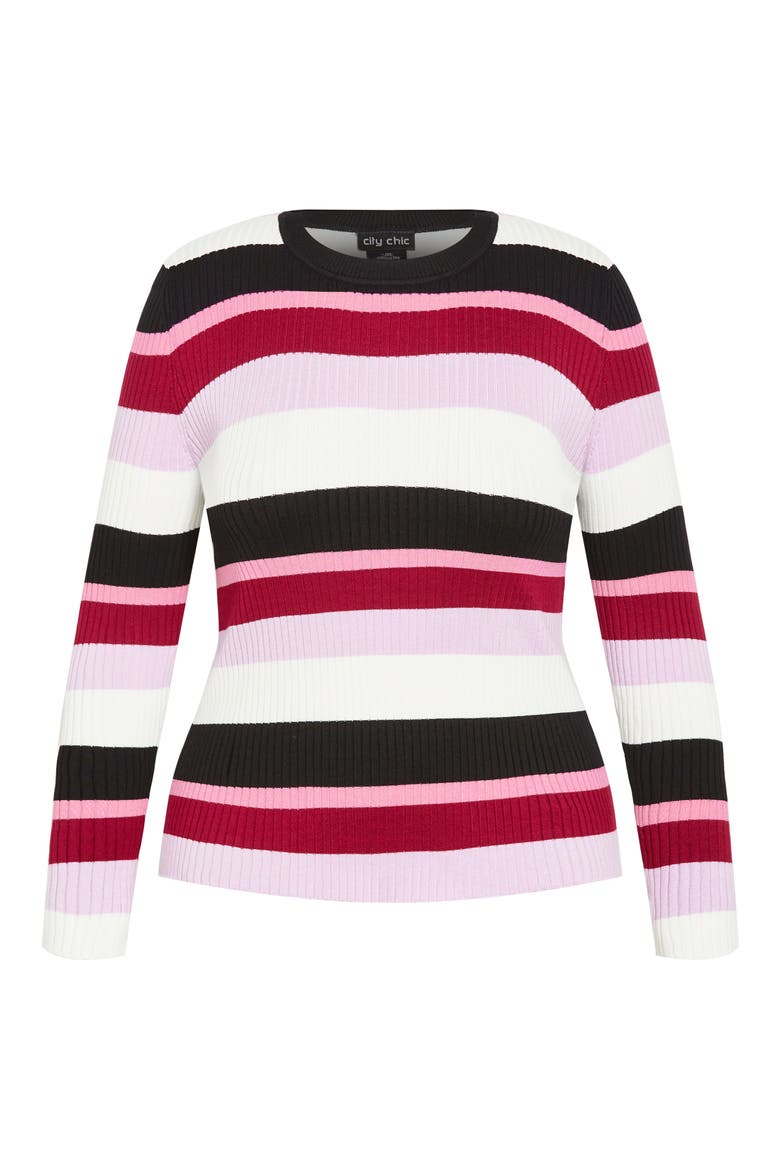 Raelyn Rib Stripe Sweater, Alternate, color, STRIPE