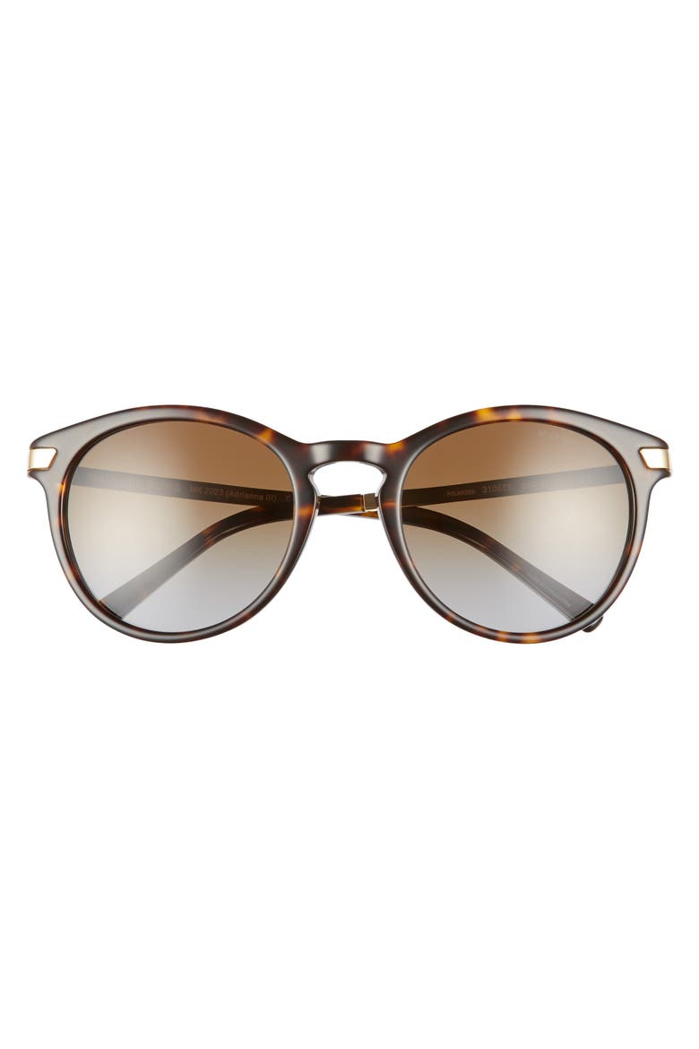 53mm Polarized Round Sunglasses, Alternate, color, TORTOISE/ GOLD/ BROWN GRADIENT