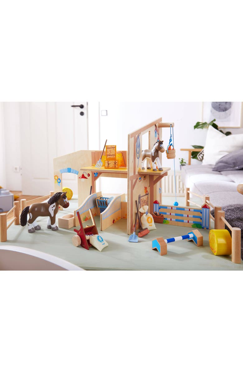 HABA Little Friends Riding Stable, Alternate, color, Multi