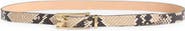 Victoria Beckham Dorian Micro Snakeskin Embossed Leather Belt