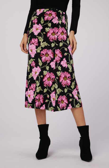 DVF Whitley Floral Midi Skirt