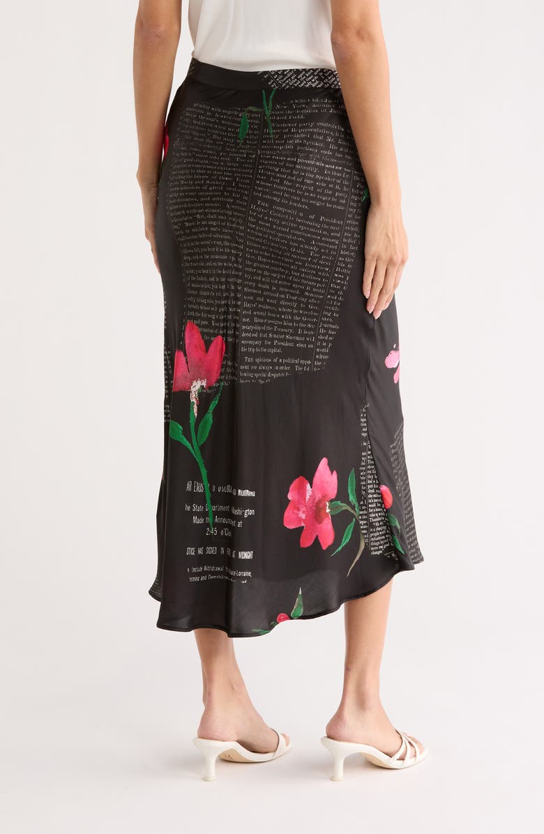 Desigual Floral Woven Maxi Skirt, Alternate, color, Black