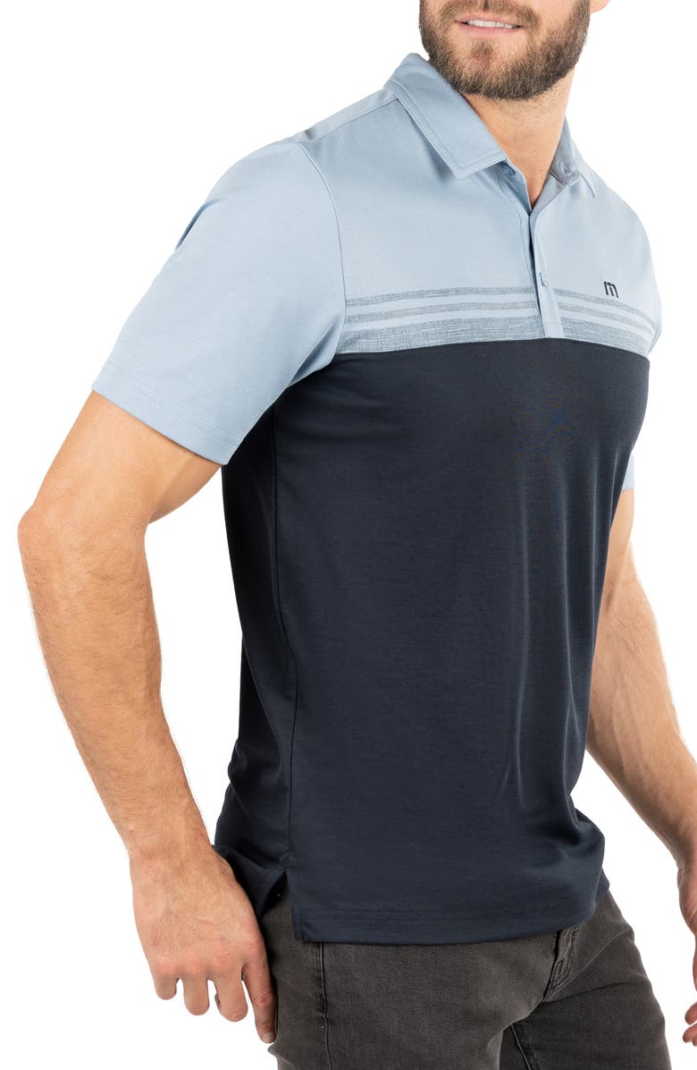 TravisMathew Chock a Block Polo, Alternate, color, Faded Denim