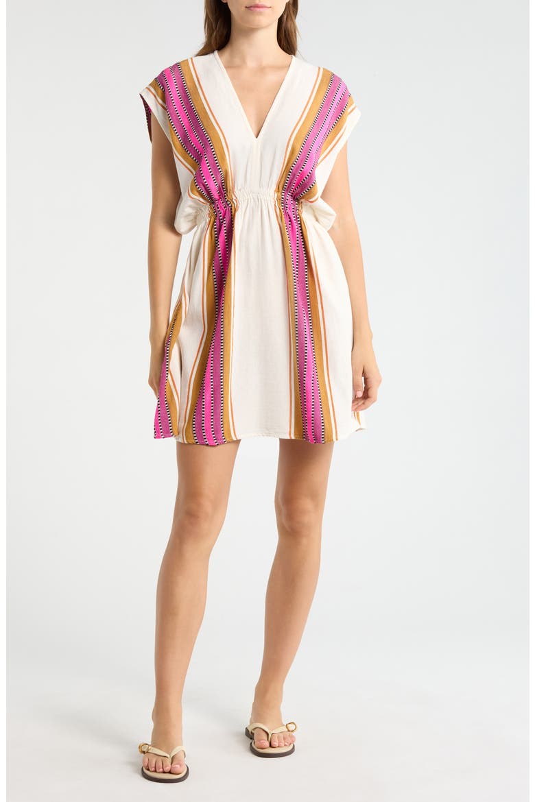 V-Neck Cover-Up Dress, Main, color, NATURAL PINK