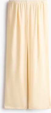 H&M Wide Linen-blend Trousers