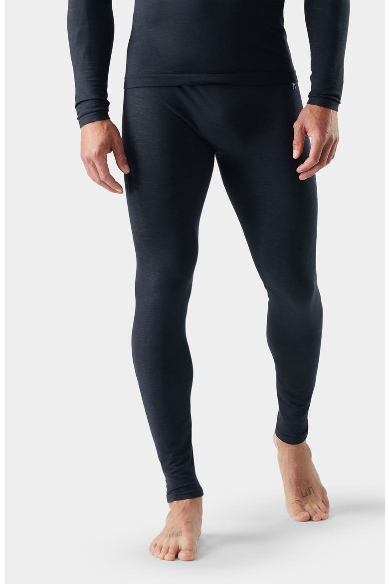 Intraknit™ All-Season Merino Base Layer Bottoms, Main, color, BLACK