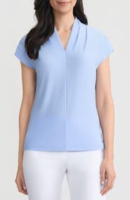 KASPER Cap Sleeve Woven Shirt