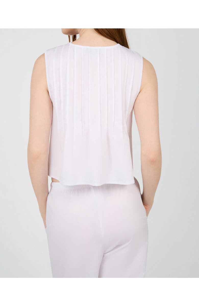 WeWoreWhat Tie Front Flare Top, Alternate, color, White