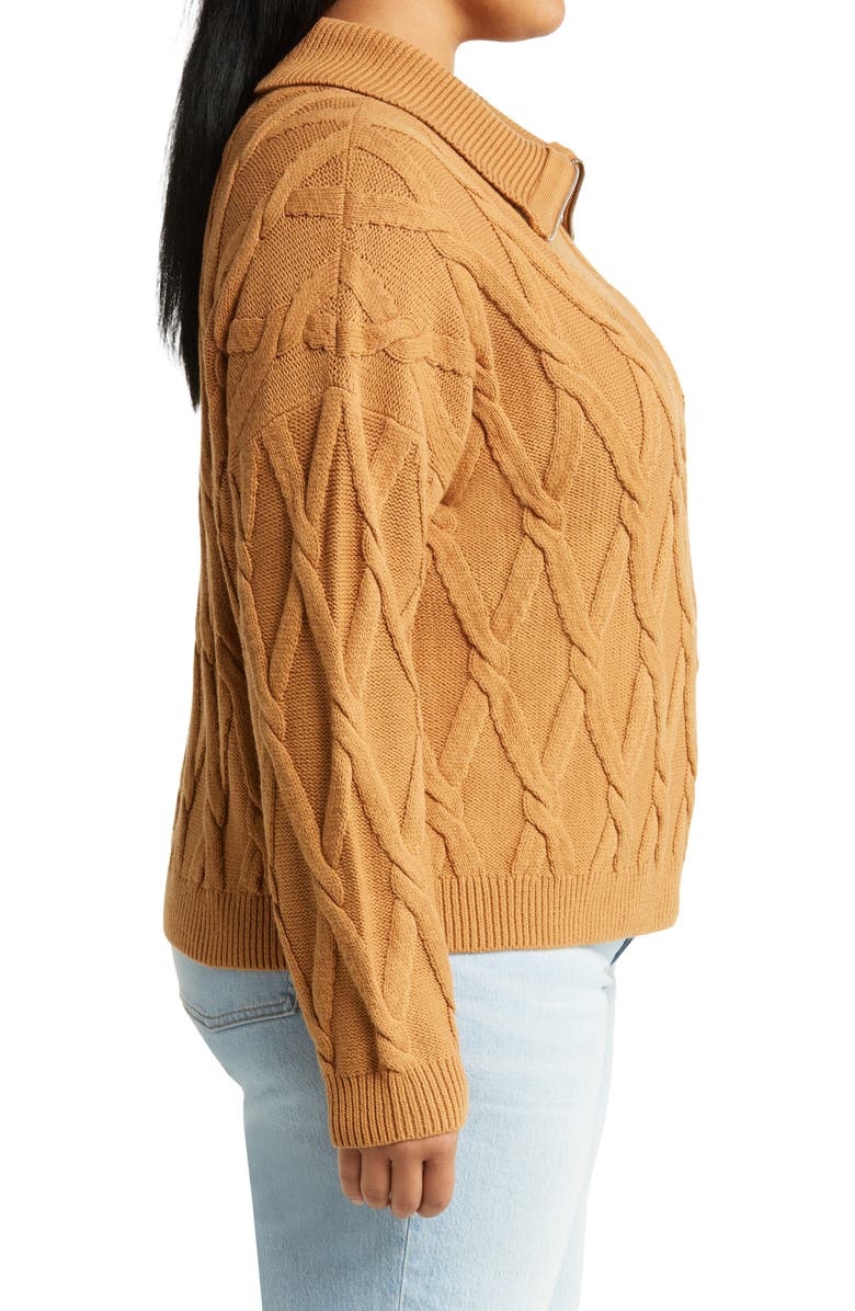 Treasure & Bond Cable Half Zip Sweater, Alternate, color,