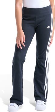 adidas Kids' 3-Stripes Stretch Cotton Flare Leggings