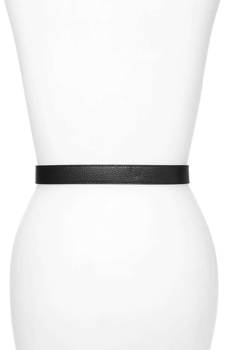 Tory Burch Logo Reversible Leather Belt, Alternate, color,