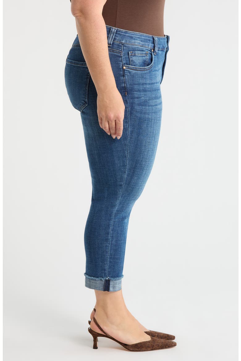 Amy Frayed Crop Slim Straight Leg Jeans, Alternate, color, DESERVING