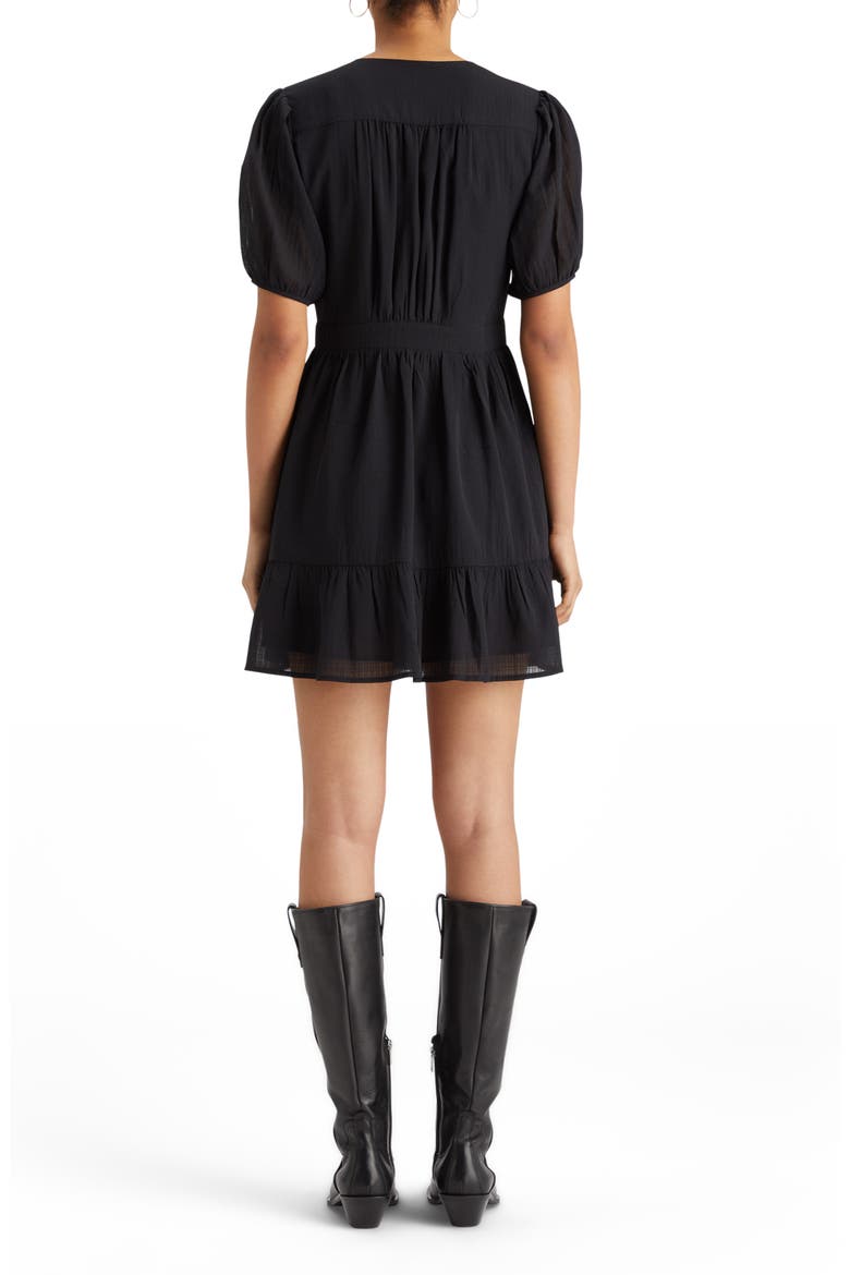 Wrap Front Minidress, Alternate, color, EVENING BLACK
