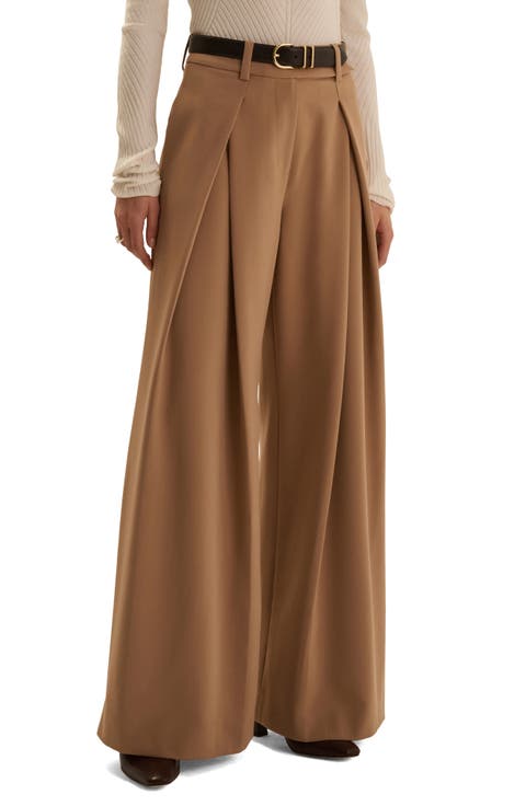 Pleated Wide Leg Pants