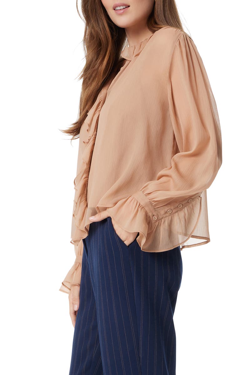 Sam Edelman Jasleen Ruffle Chiffon Shirt, Alternate, color, 
