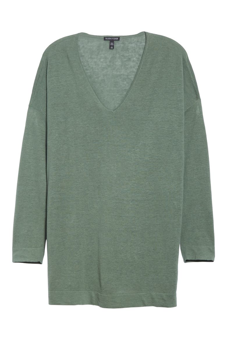 V-Neck Tunic, Alternate, color, NORI