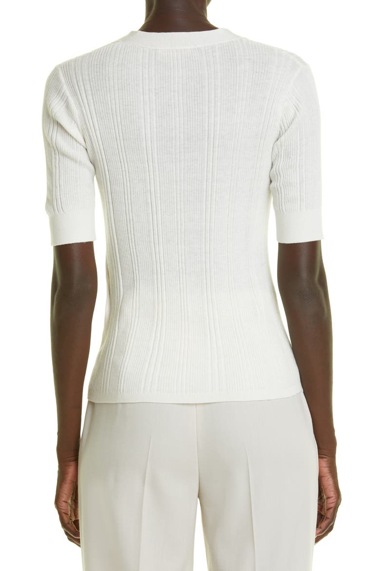 Alacre Rib Silk & Wool Top, Alternate, color, SILK