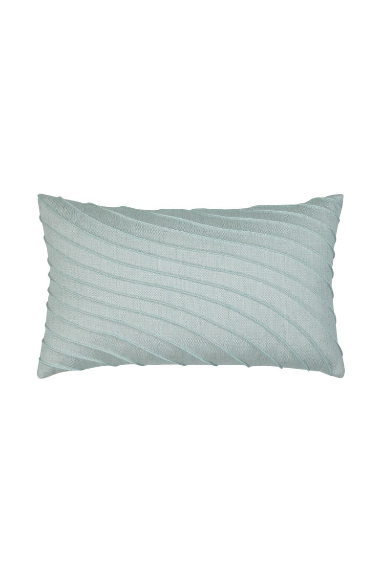 Tidal Glacier Hand pleated Indoor & Outdoor Woven Accent Pillow, Main, color, Glacier