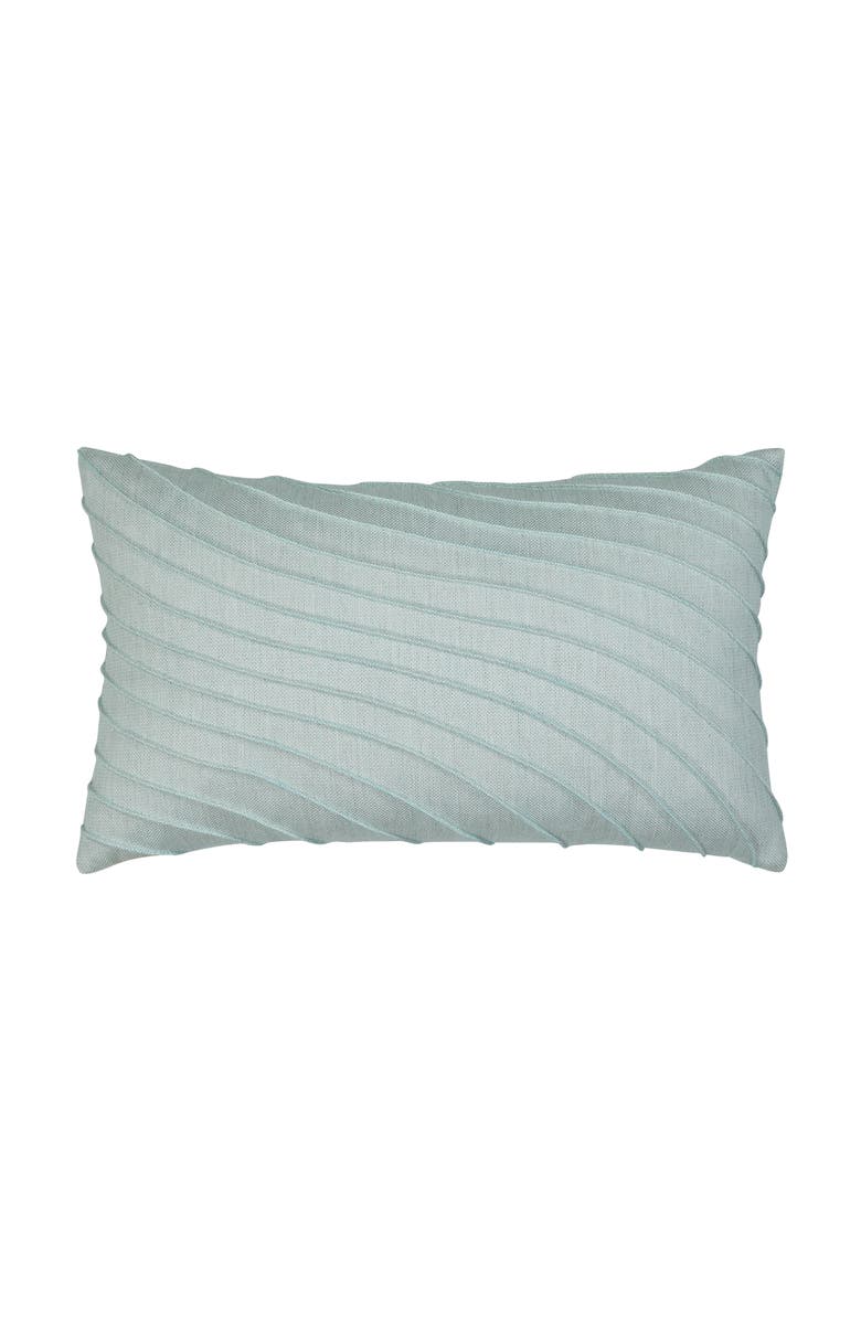 Elaine Smith Tidal Glacier Hand pleated Indoor
Outdoor Woven Accent Pillow, Main, color, Glacier