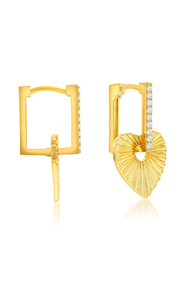 Donatello Gian Crystal Hanging Heart Earrings, Main, color, 